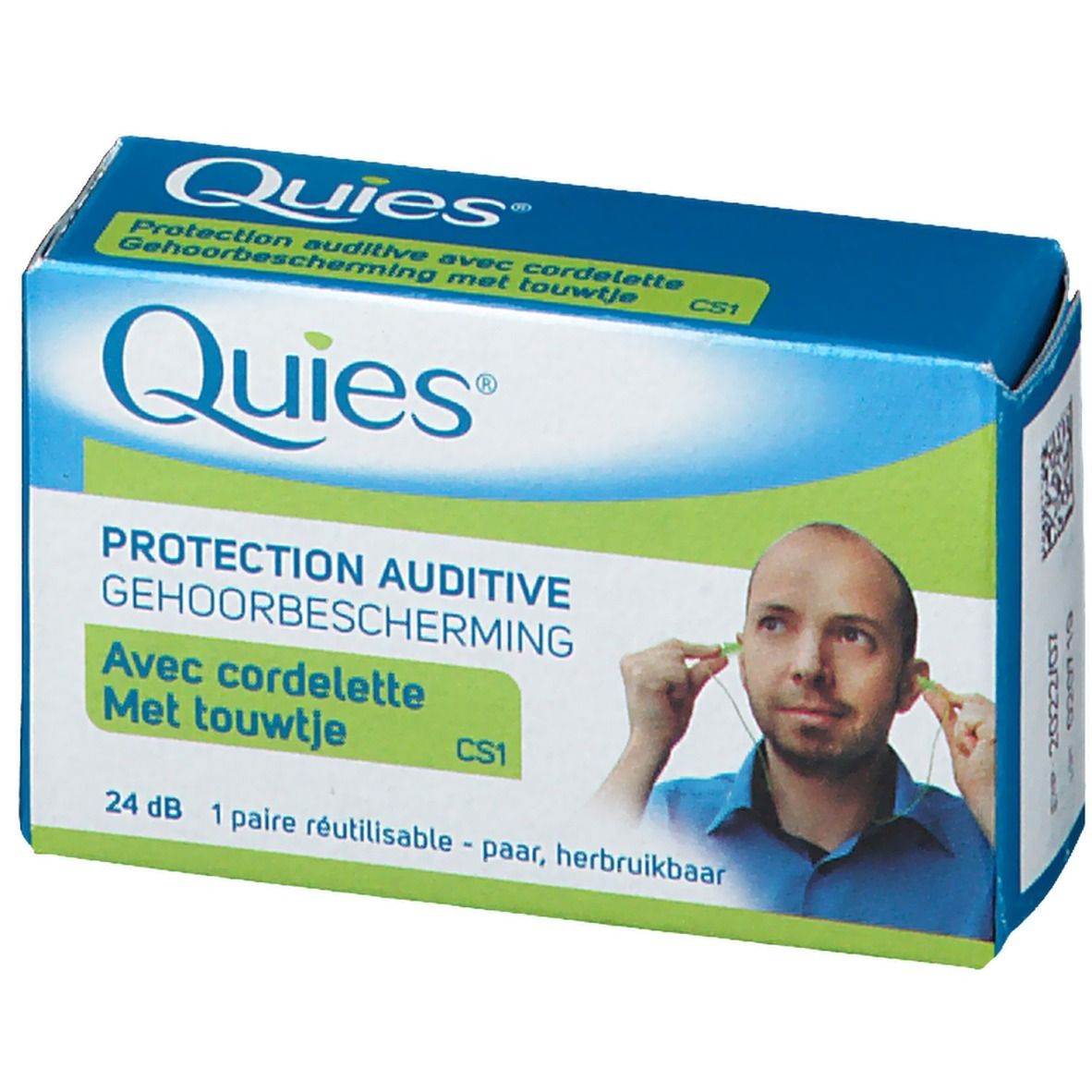 Quies Bouchons d'oreilles en silicone avec cordelette 26 dB