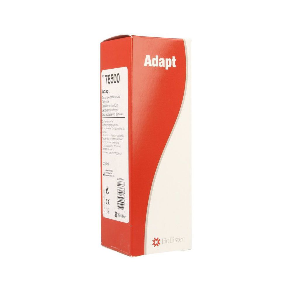 Boîte rouge et blanche. Adapt™ REF 78500. Nom du produit non visible. Logo Hollister.