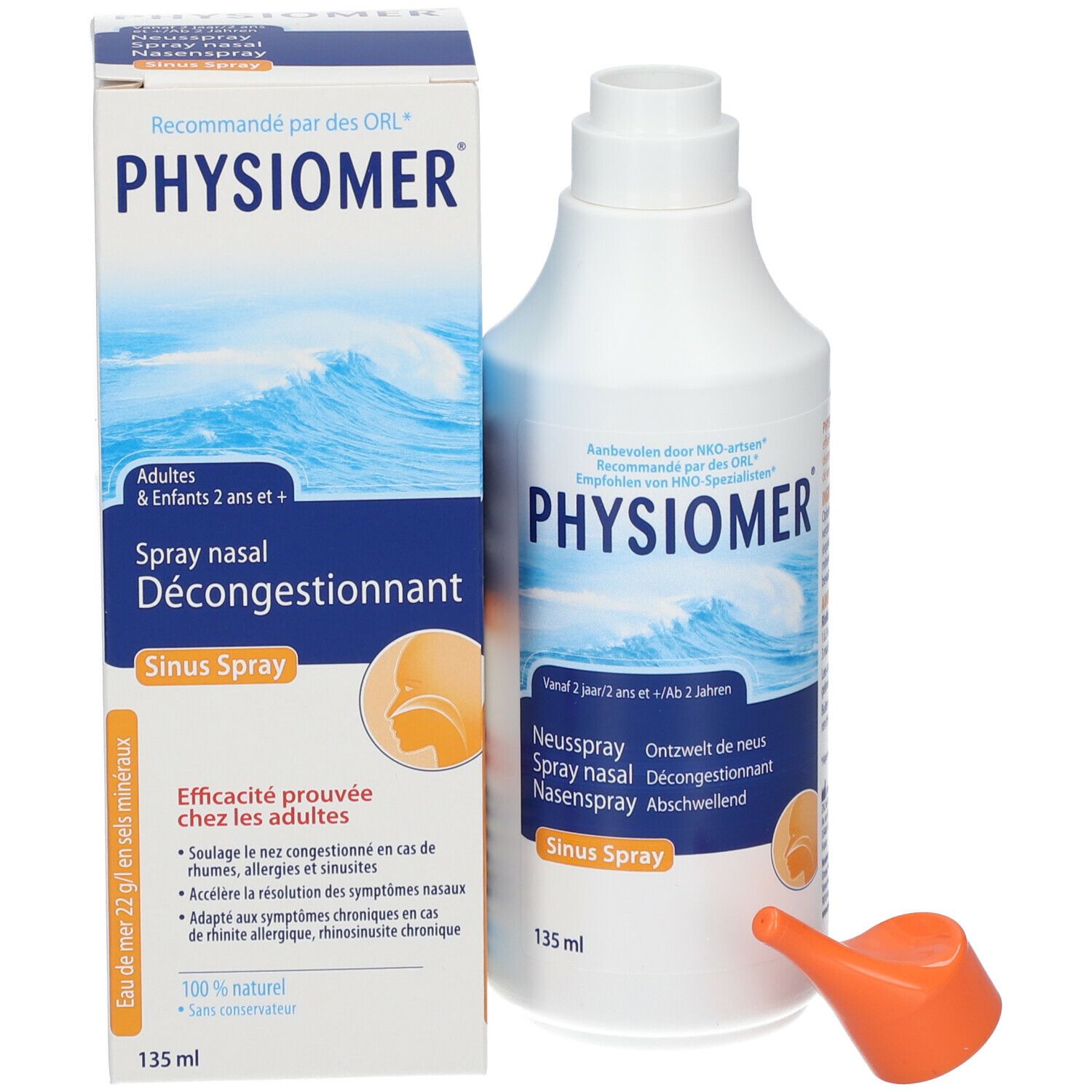 Physiomer Sinus Spray Nasal Décongestionnant 135ml