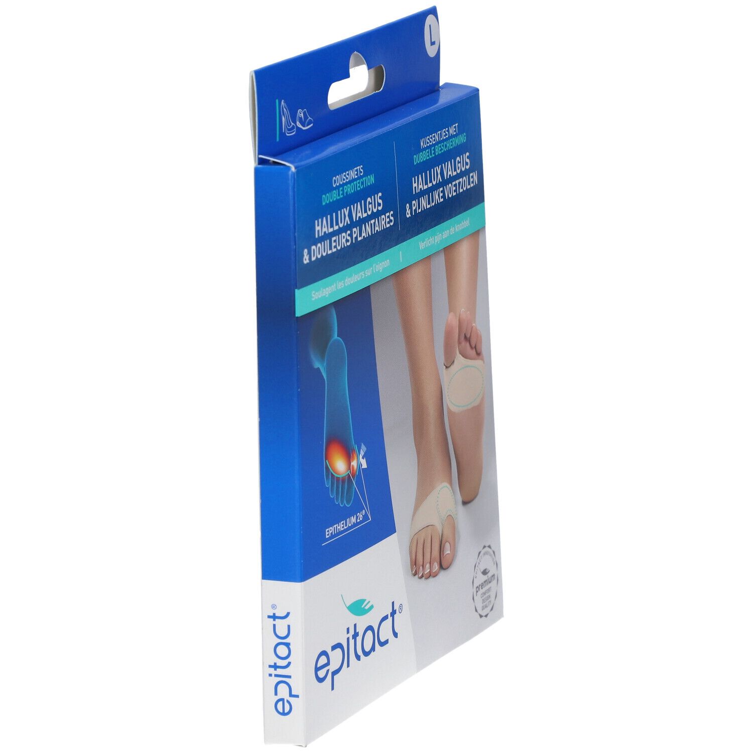 Epitact® Double Protection Hallux Valgus & Douleurs Plantaires Taille L