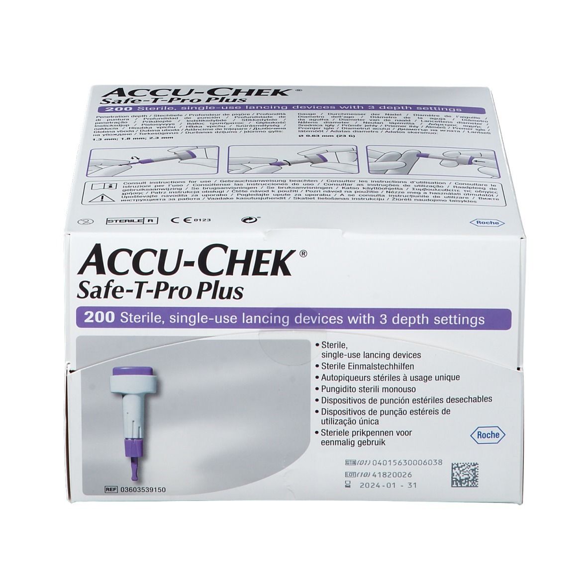 ACCU-CHEK® Safe T Pro Plus Usage unique