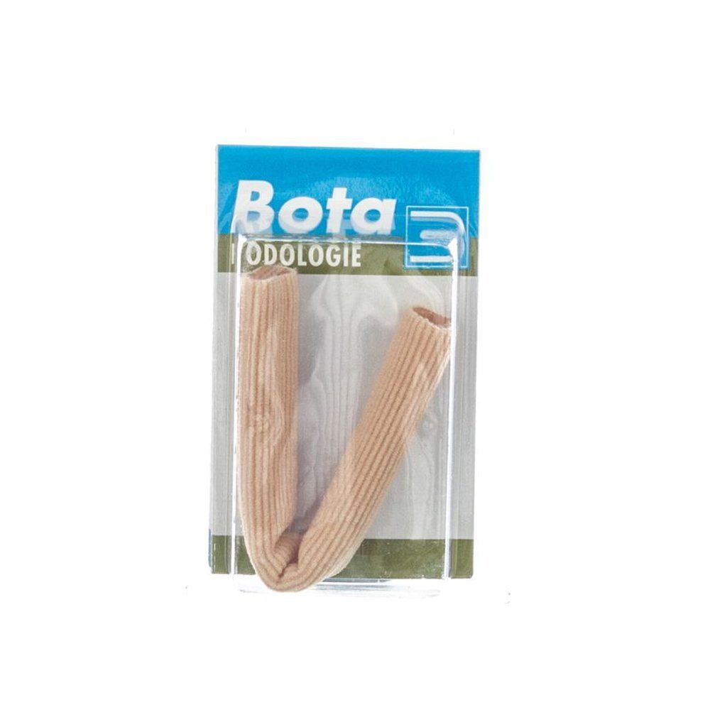 Deux bandages tubulaires beiges dans un emballage blister. Inscription : Bota Podologie.
