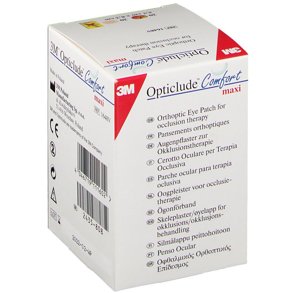 3M™ Opticlude™ Comfort Maxi Pansements orthoptiques (5,7 x 8 cm)