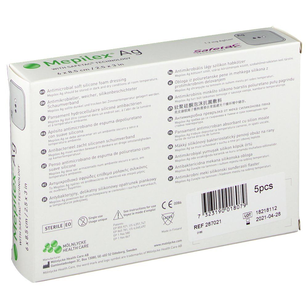 Mepilex® Ag 6 cm x 8,5 cm