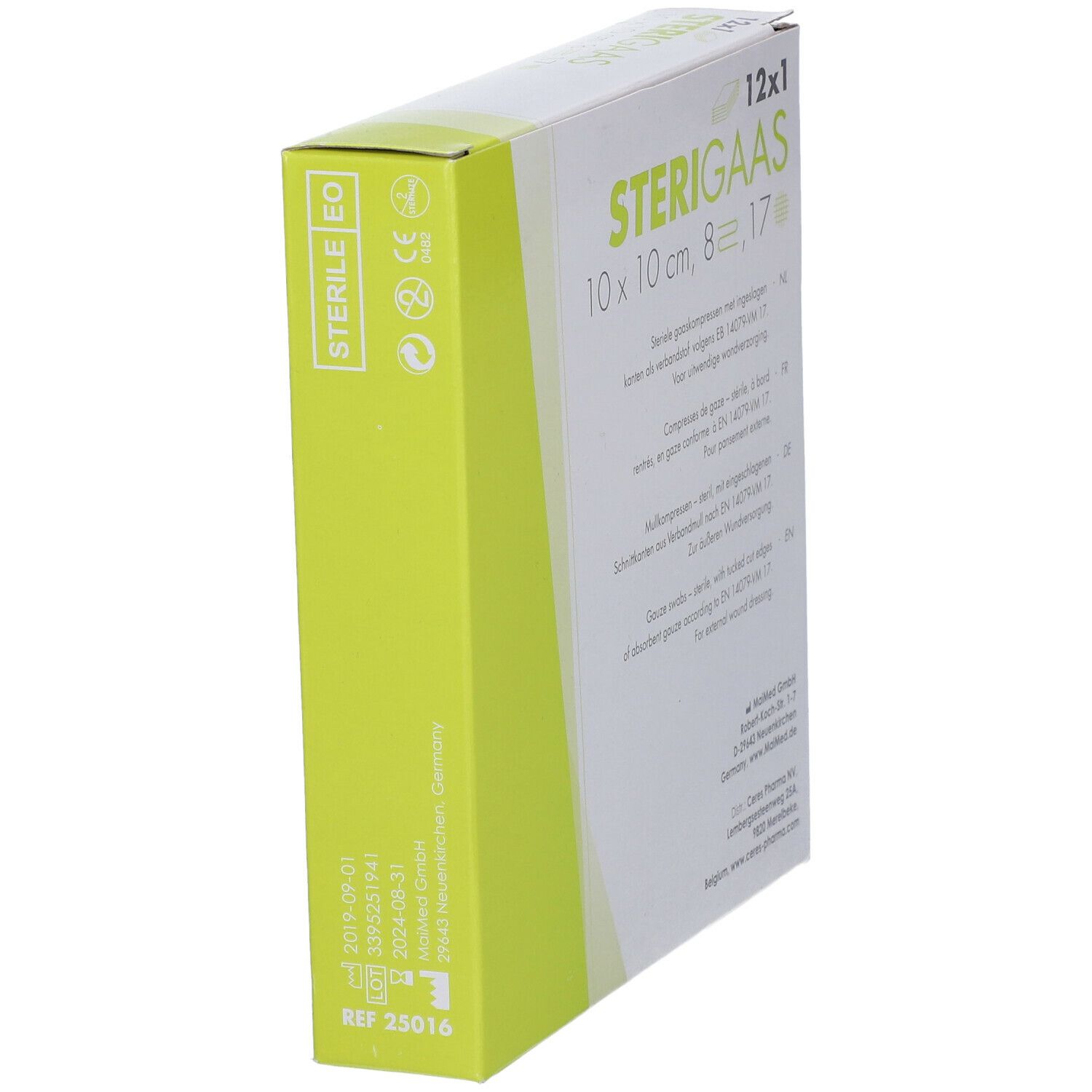 Sterigaas Compresses 8 plis 10 x 10 cm