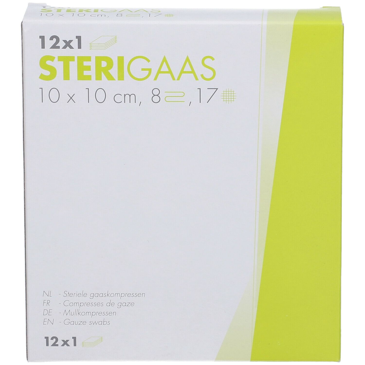 Sterigaas Compresses 8 plis 10 x 10 cm