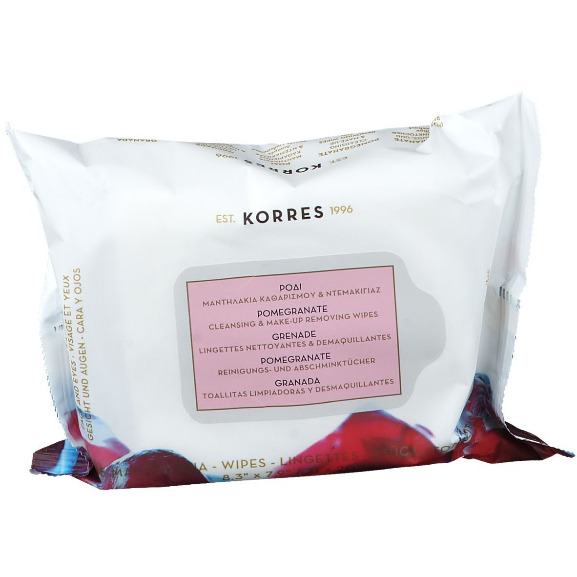KORRES® Lingettes Nettoyantes Démaquillantes Granade