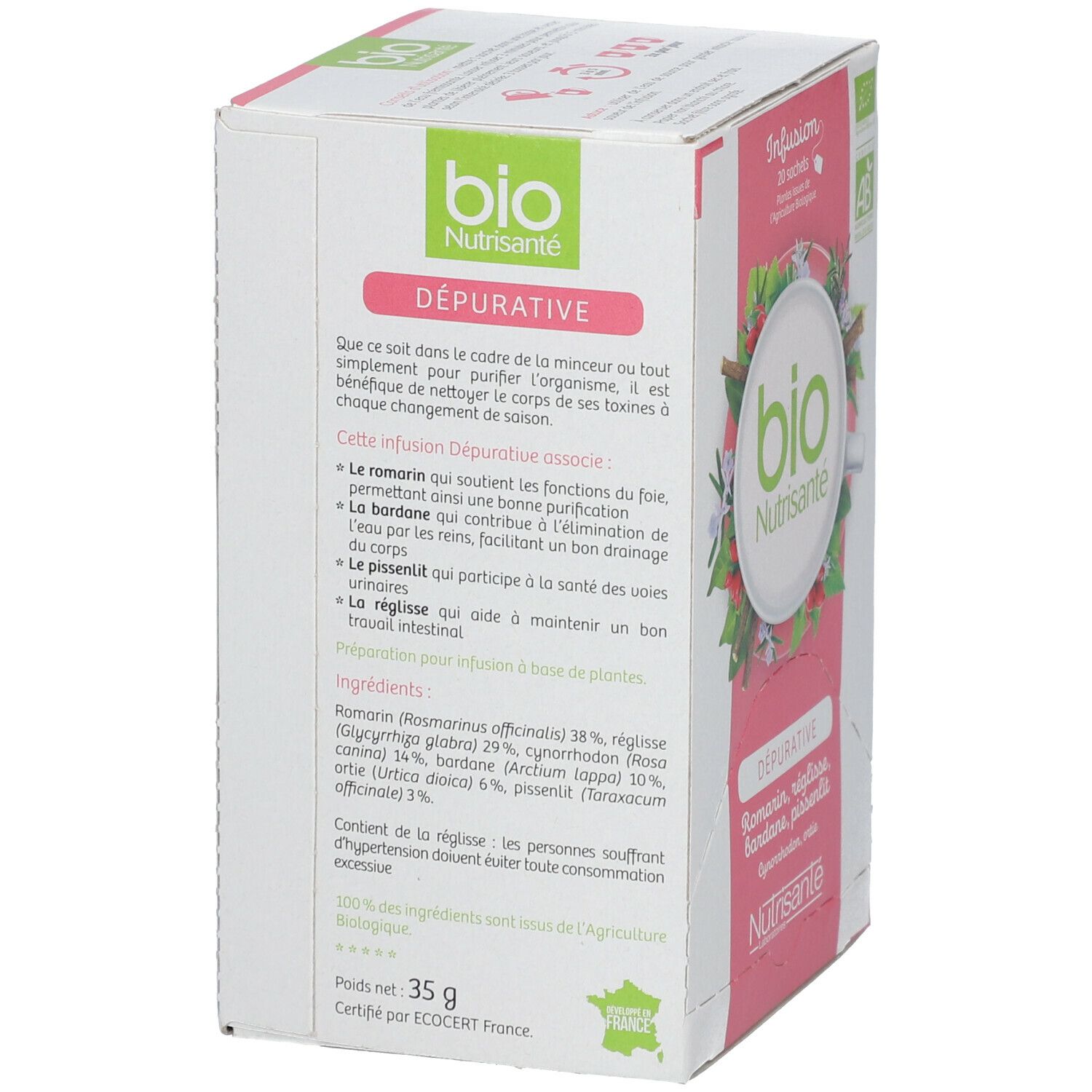 Nutrisanté Infusion Thé Depuratif Sachets