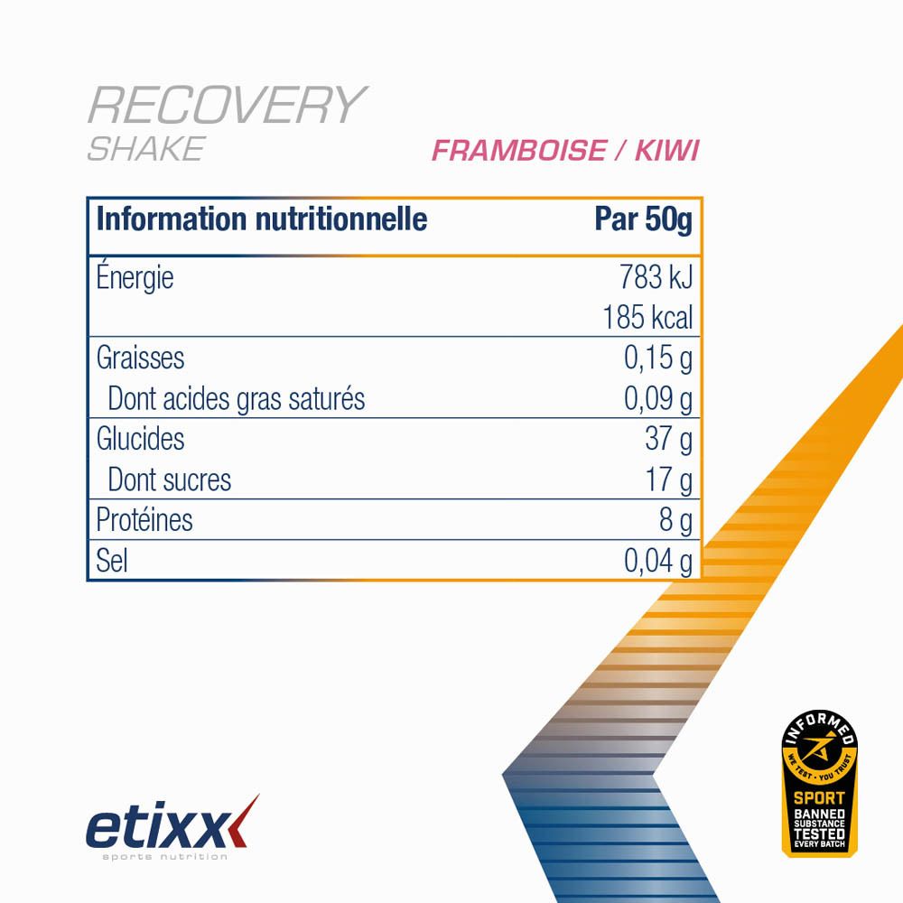 etixx Recovery Shake Framboise Kiwi