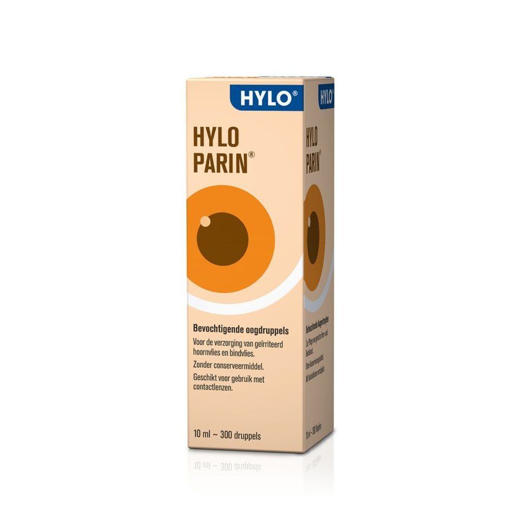 Boîte de collyre hydratant Hylo-Parin. 10ml. Pour la cornée et la conjonctive.
