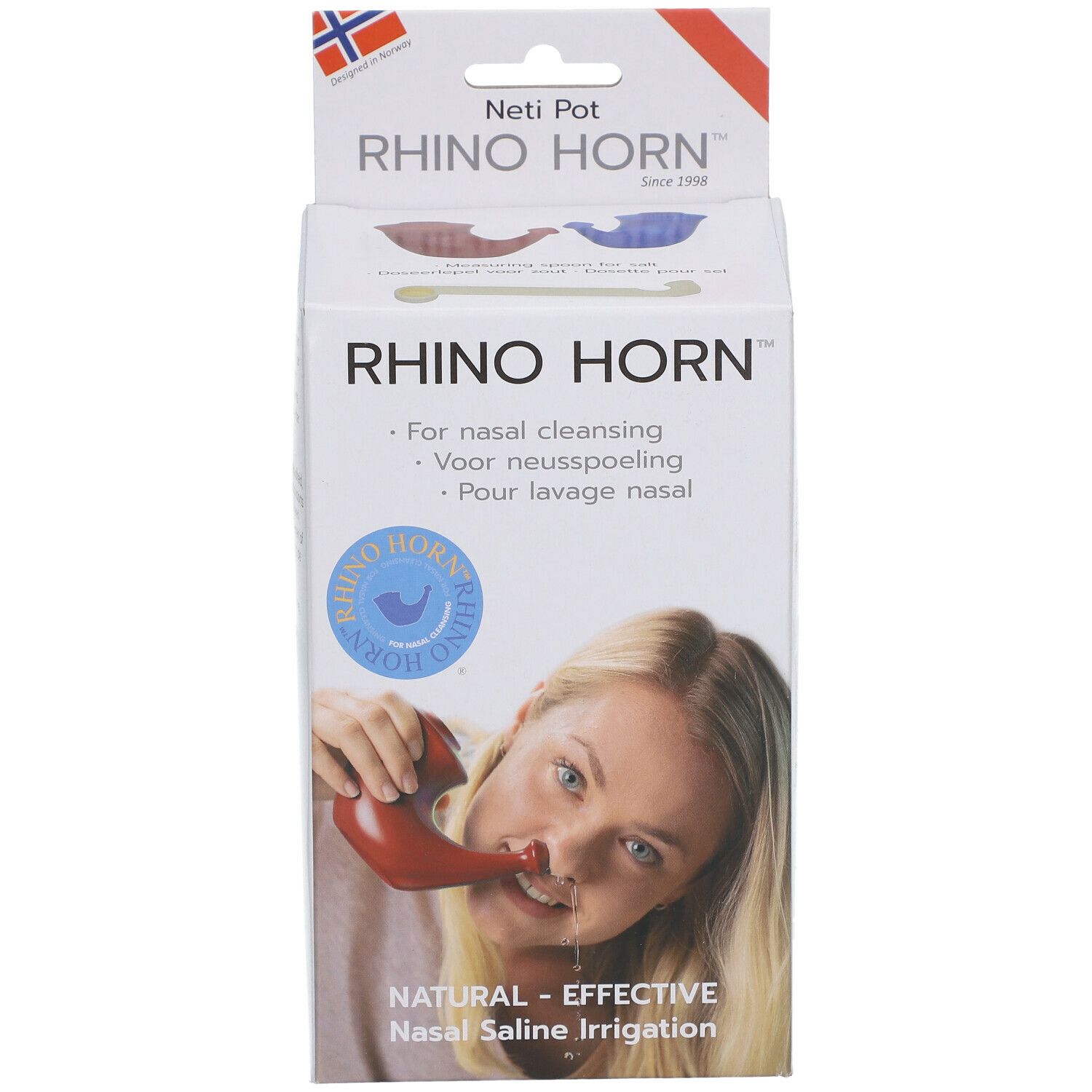 Rhino horn rouge pour lavage de nez, 1 dispositif rouge
