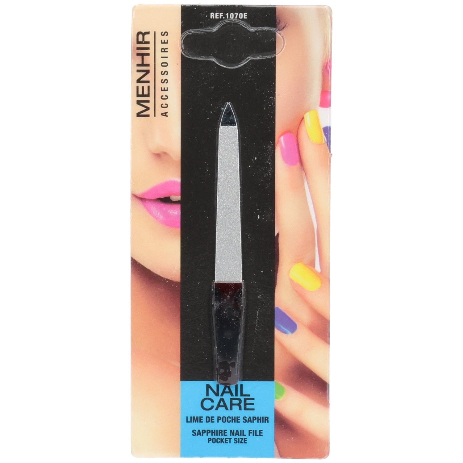 Lime à ongles saphir double face Menhir format poche.