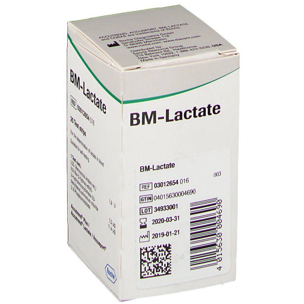 Roche Accutrend BM Lactate Bandelettes réactives