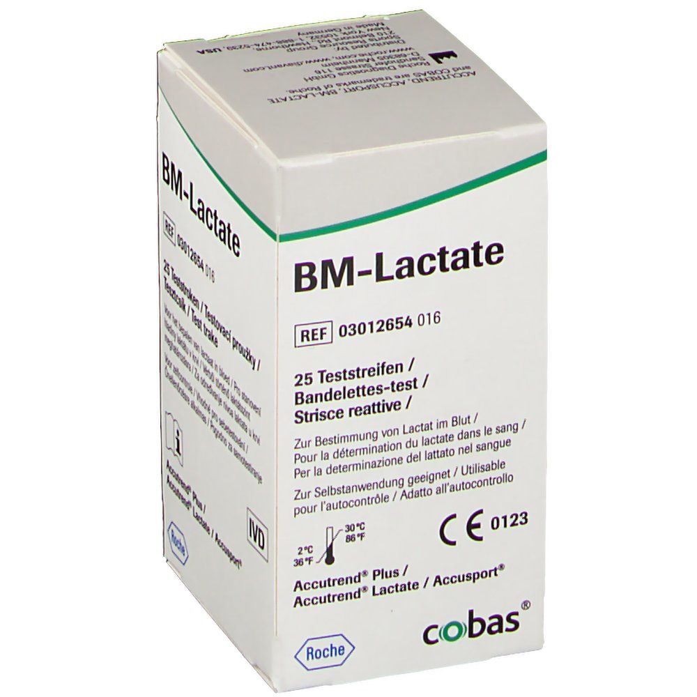 Roche Accutrend BM Lactate Bandelettes réactives