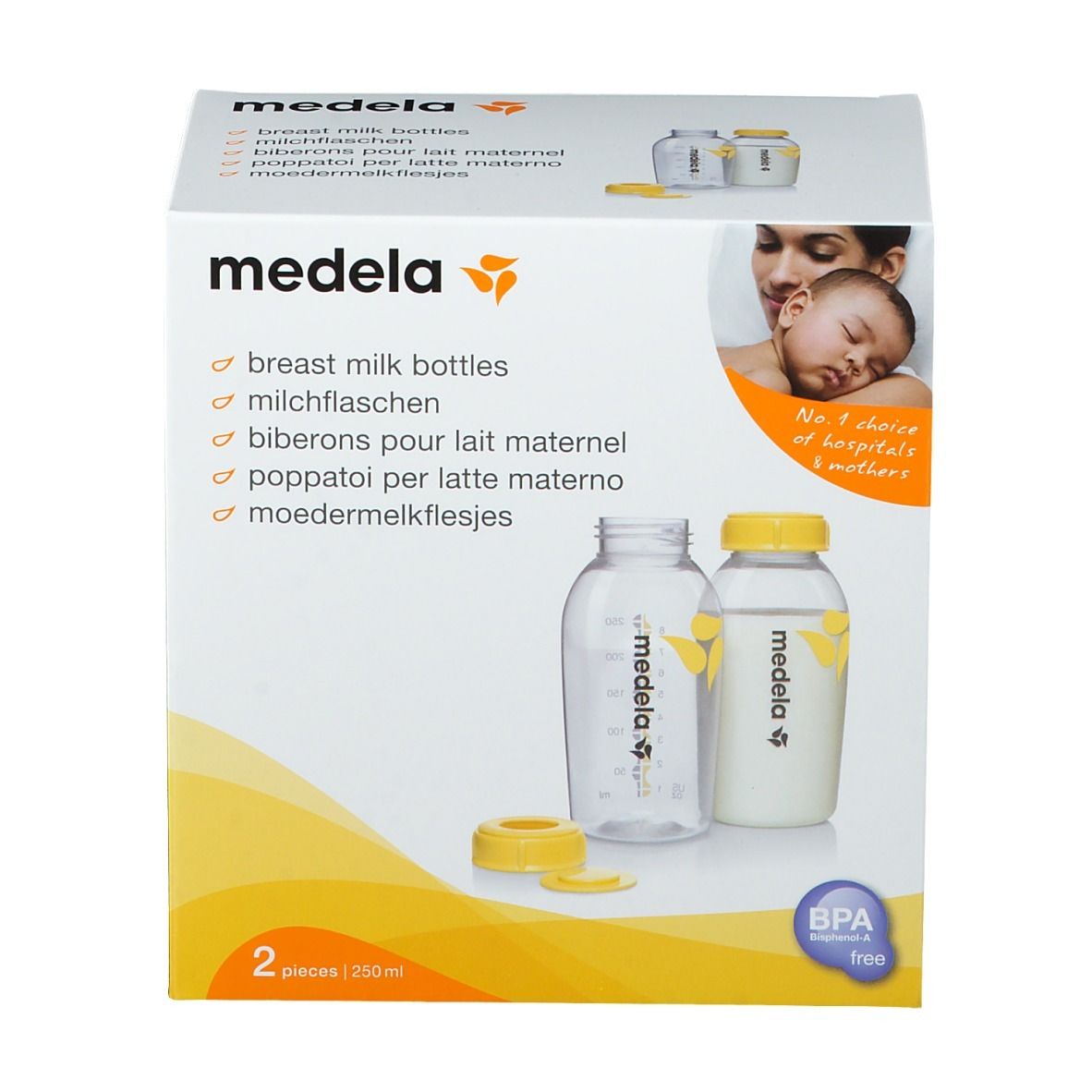 Medela 2 Biberons pour lait maternel 250ml