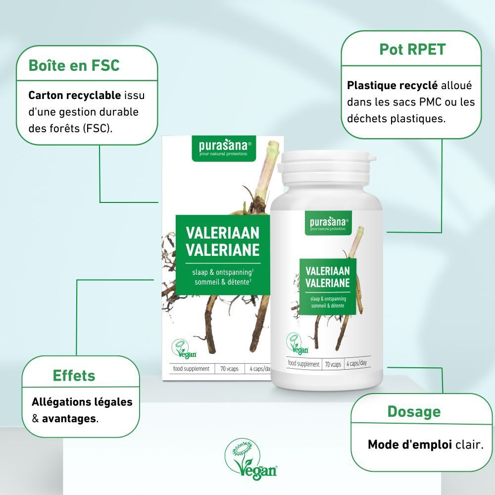 Purasana® Extrait de Valériane 300 mg Bio