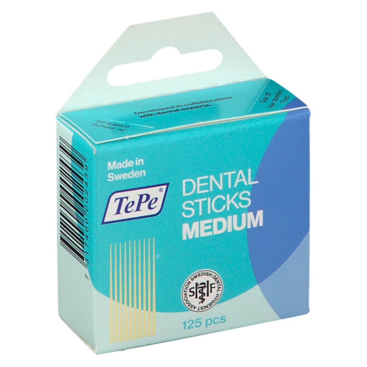 TePe® Dental Sticks Medium Bois avec Fluoride 125 pc(s) Redcare Pharmacie