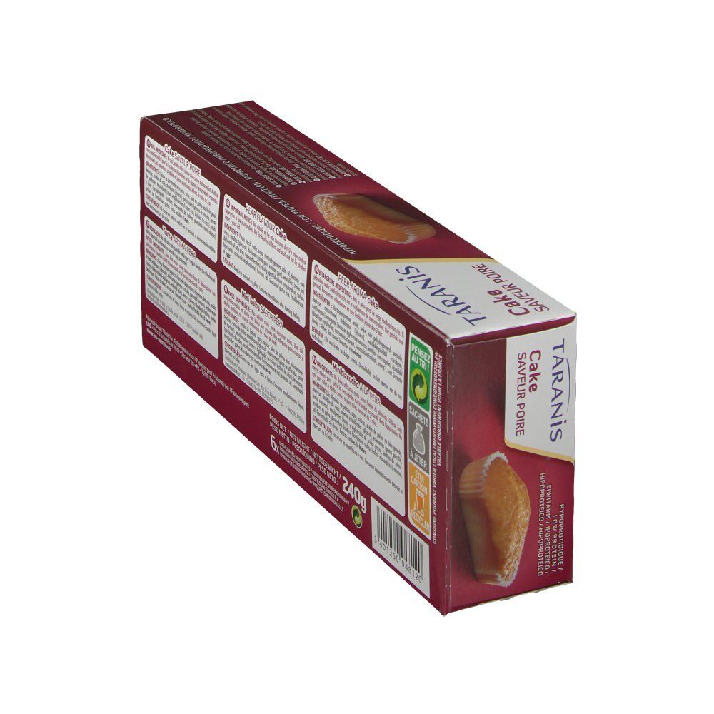 Taranis Cakes hypoprotidiques saveur poire