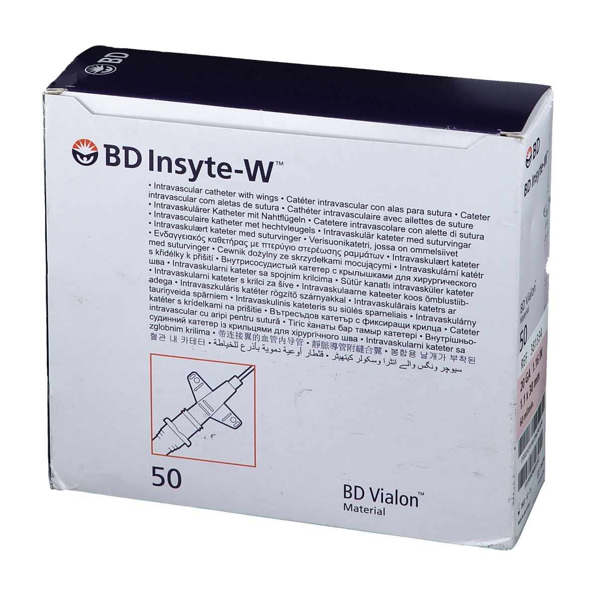 BD Insyte-W™ Cathéter 20 G 1 1/4" 1,1 x 30 mm