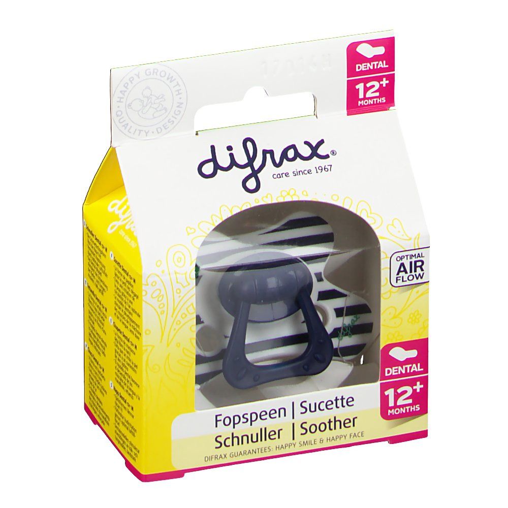 Difrax® Sucette Dental Boy +12 mois (Couleur non sélectionnable)
