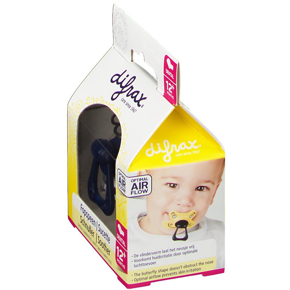 Difrax® Sucette Dental Boy +12 mois (Couleur non sélectionnable)