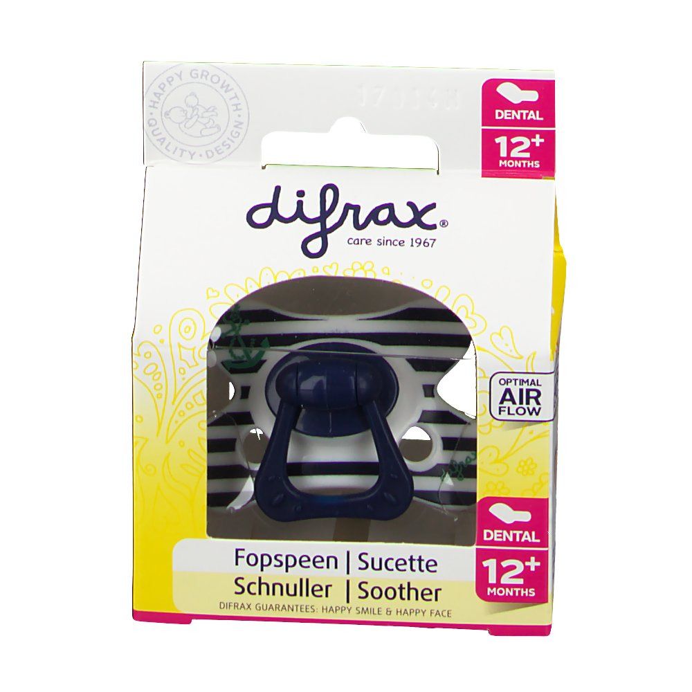 Difrax® Sucette Dental Boy +12 mois (Couleur non sélectionnable)