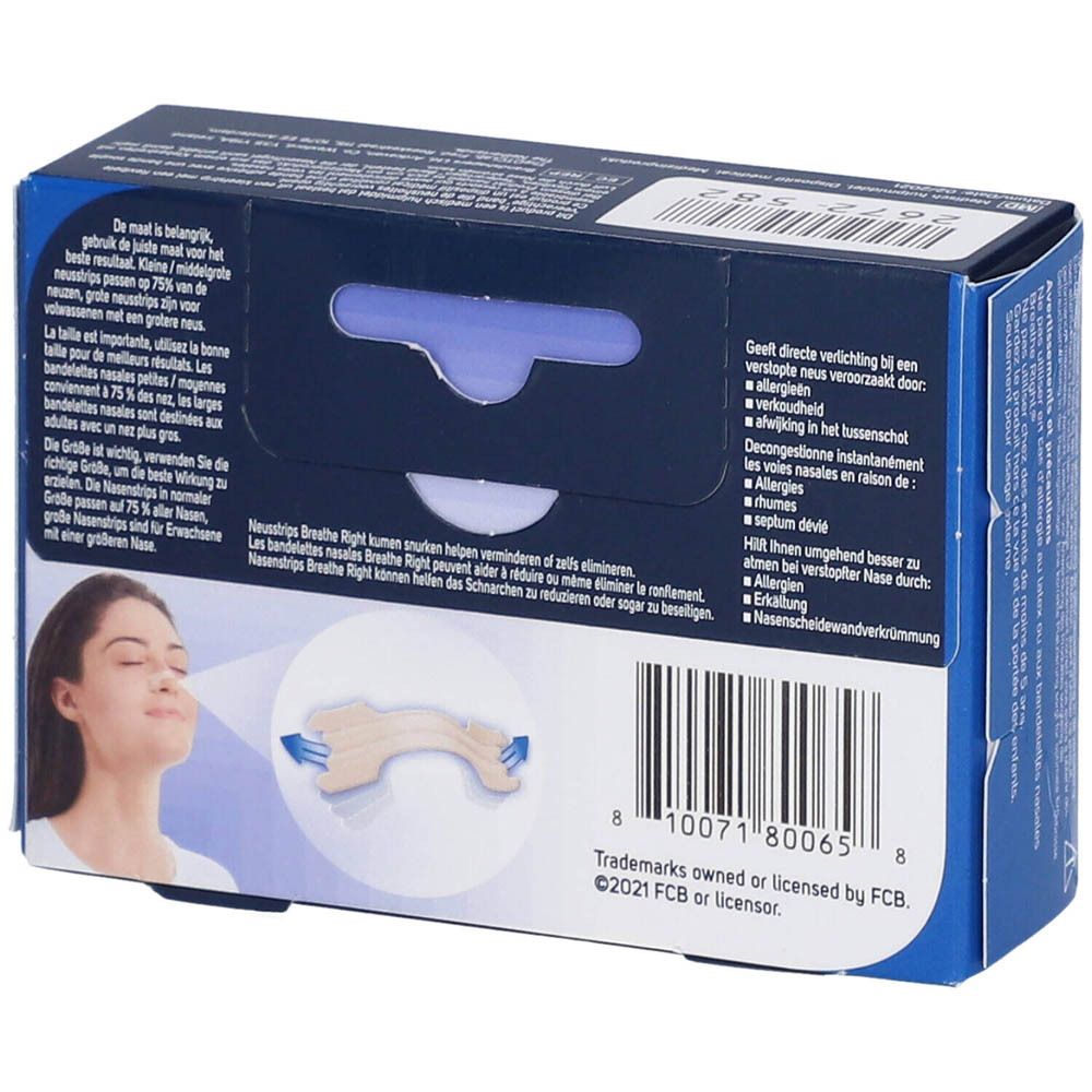 Breathe Right® Bandelettes Nasales Tan Large