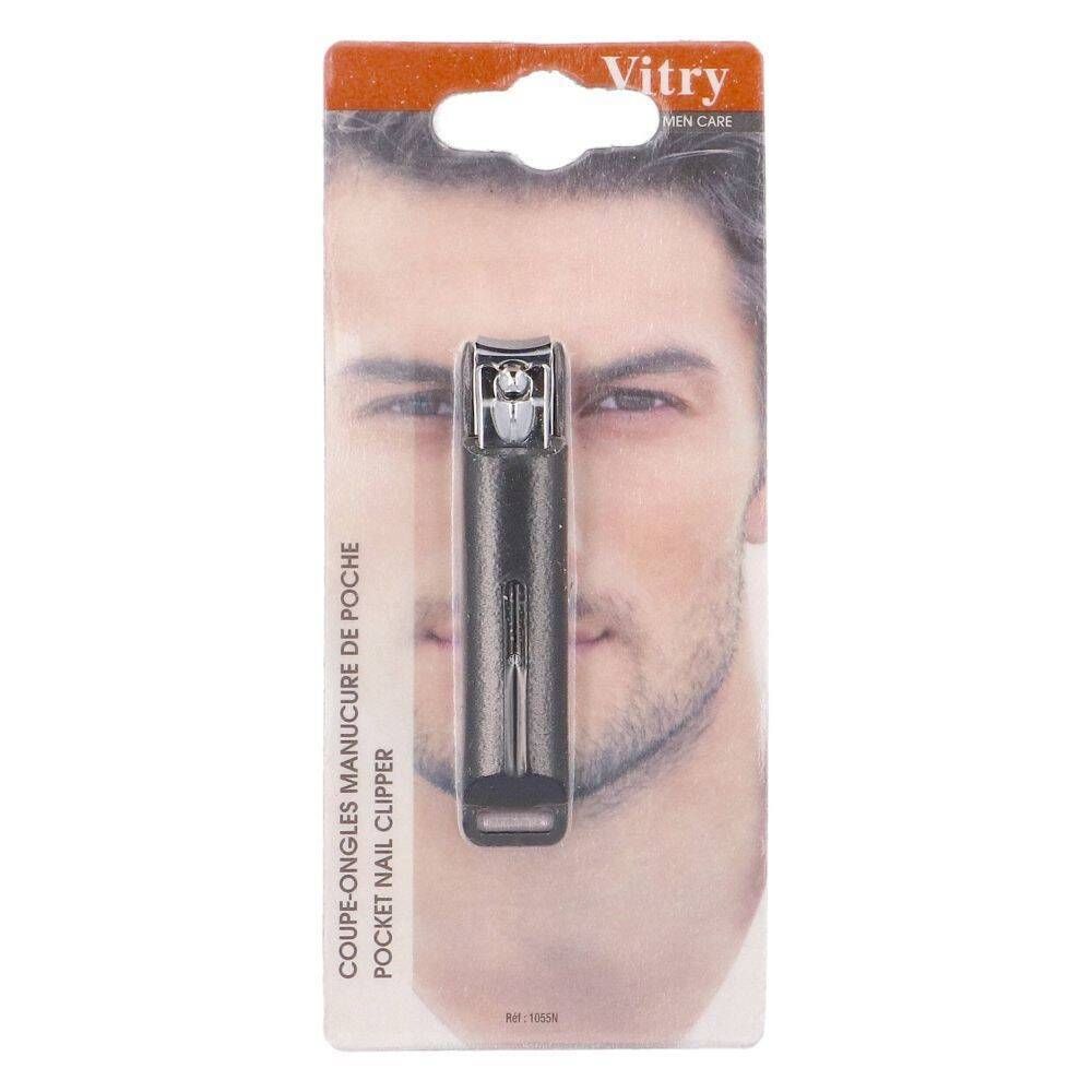 Coupe-ongles Vitry en blister avec l'image d'un homme.