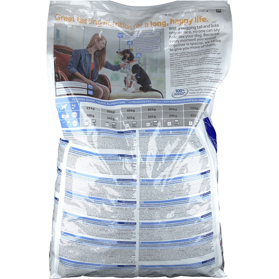 Hill's™ Science Plan™ Canine Mature Adult 5+ Active Longevity™ Large Breed au Poulet