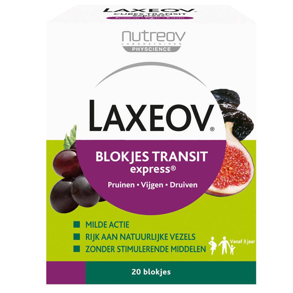 Nureov LAXEOV® Cubes transit express® Pruneau Figue Raisin