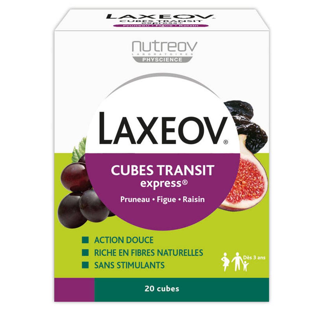 Nureov LAXEOV® Cubes transit express® Pruneau Figue Raisin