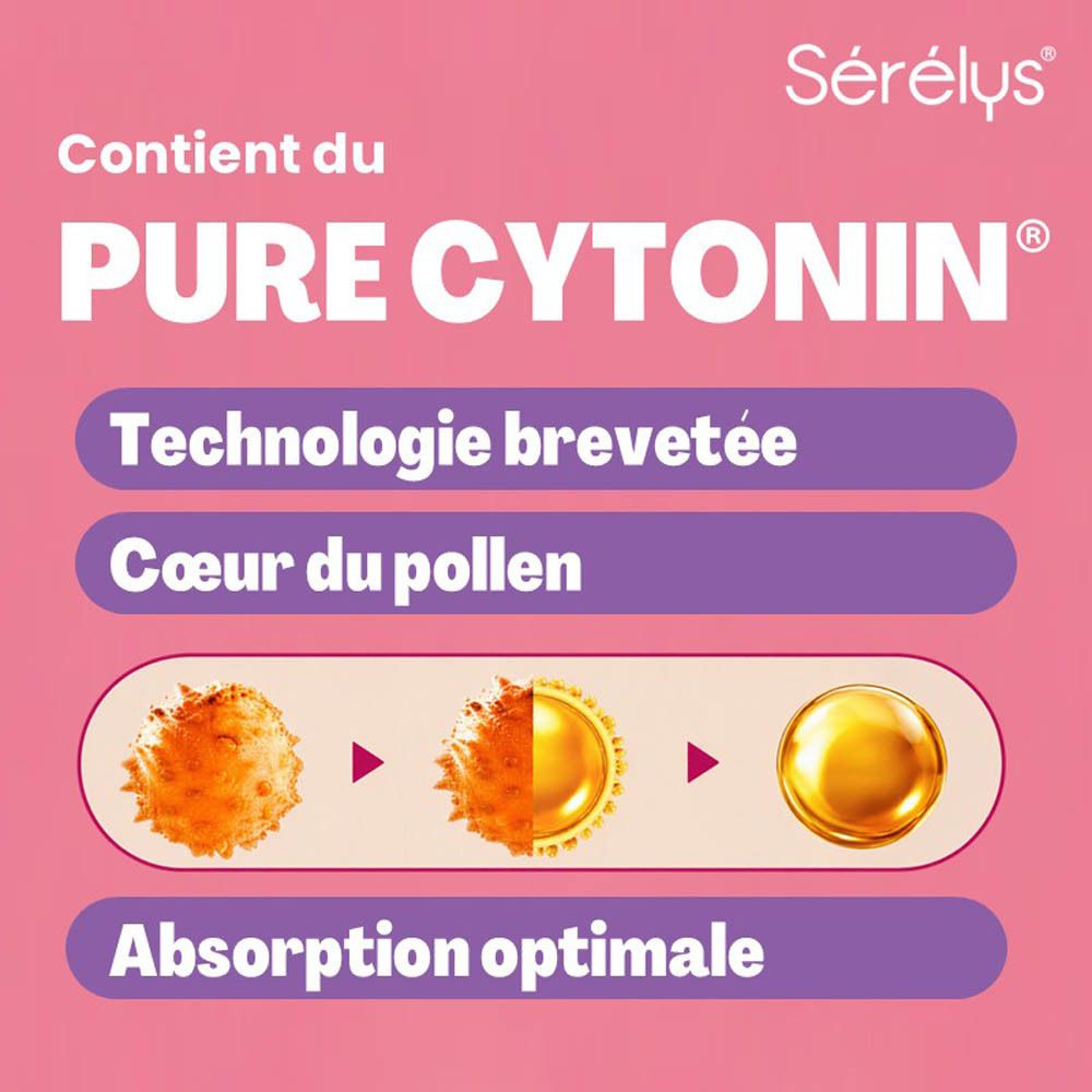 Sérélys Ménopause : "Sans action hormonale", +10 études cliniques, convient aussi en cas de cancer du sein.