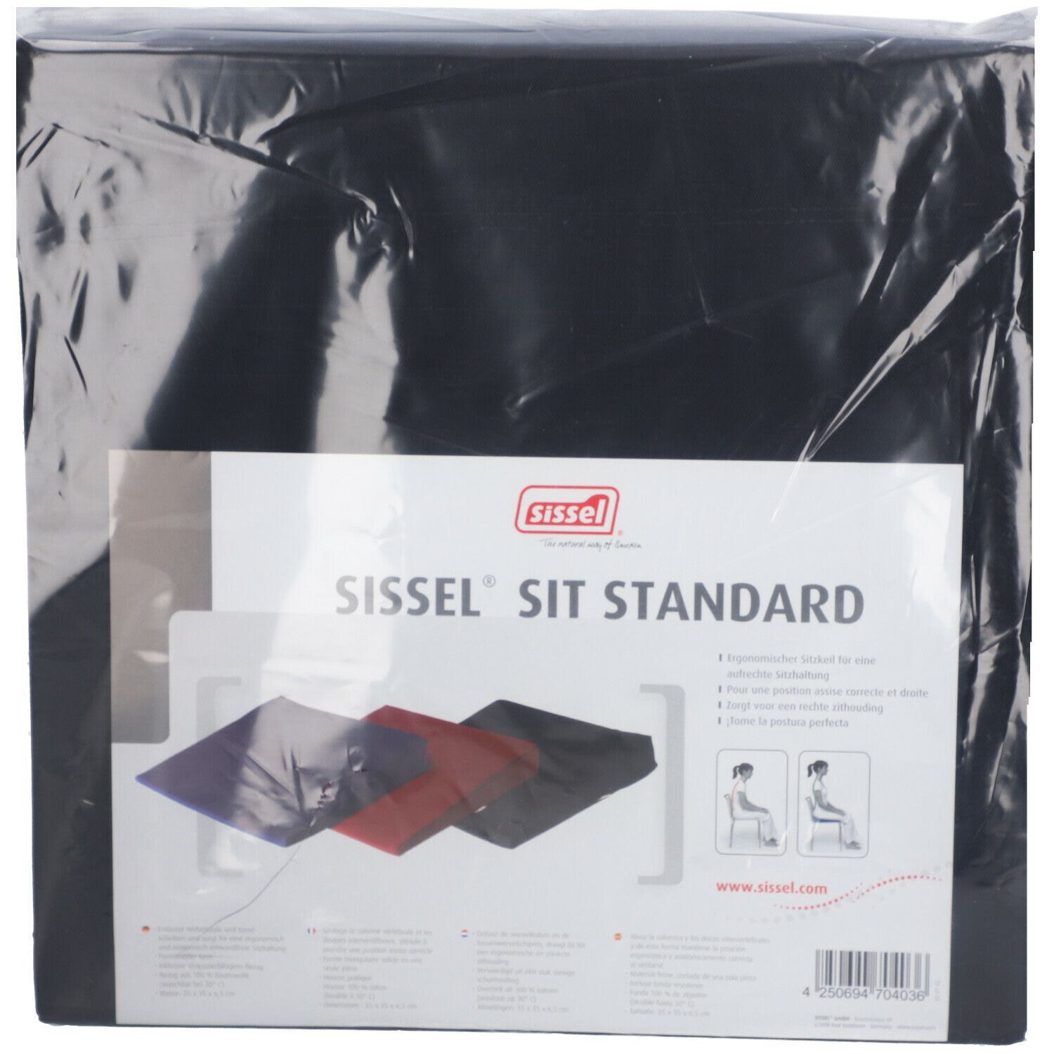 Sissel® Sit Standard Coussin d'assise triangulaire Noir