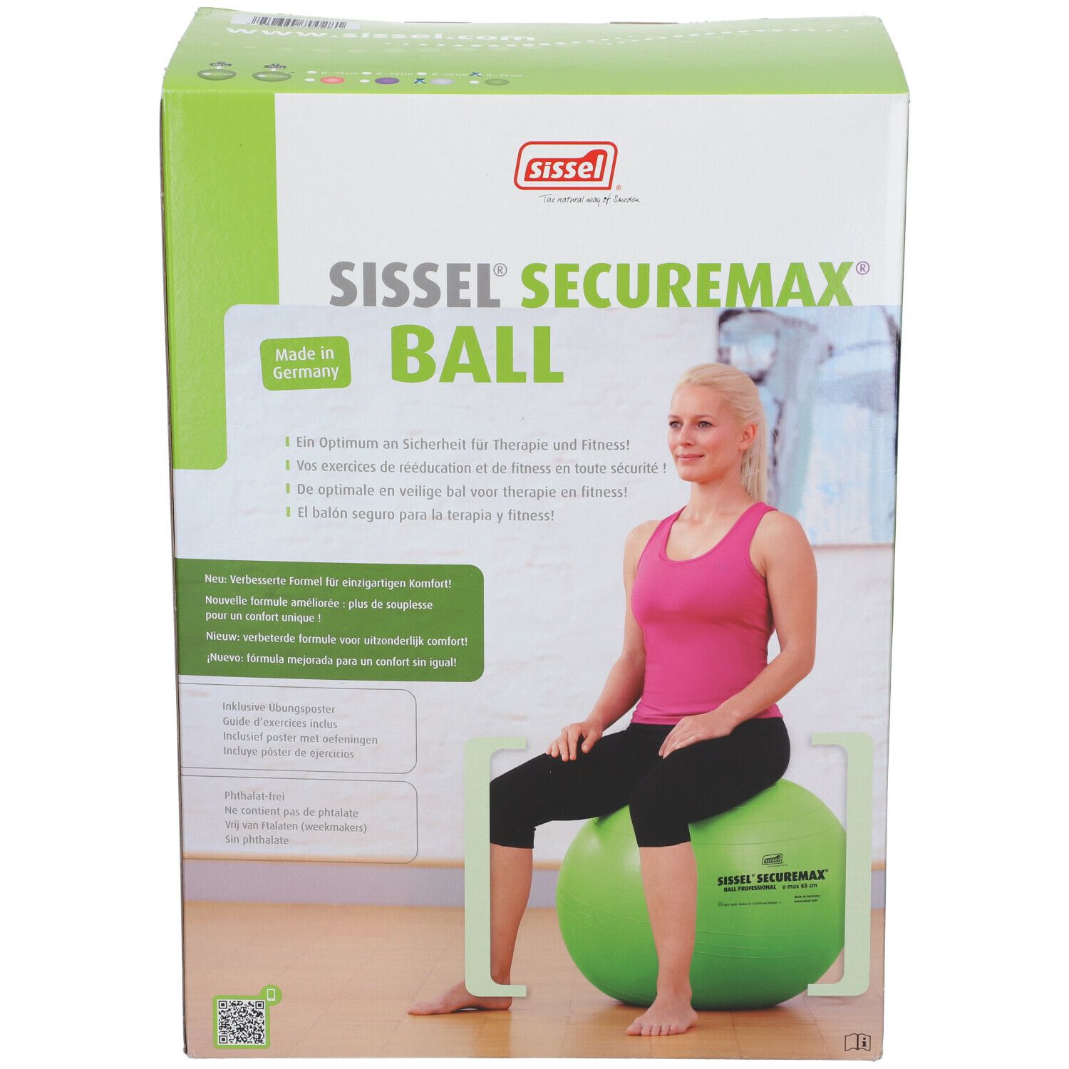 Sissel® Securemax Ball Ballon de Gymnastique Gris 75 cm