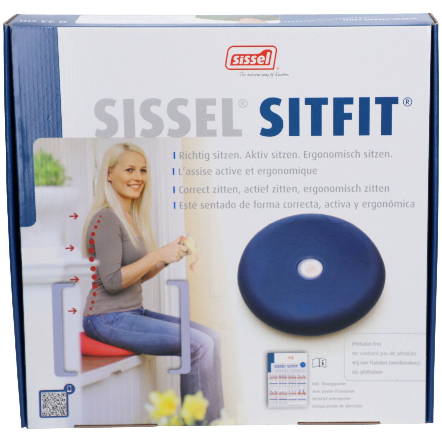 Sissel® Sitfit Coussin Ballon Rond 33 cm Bleu