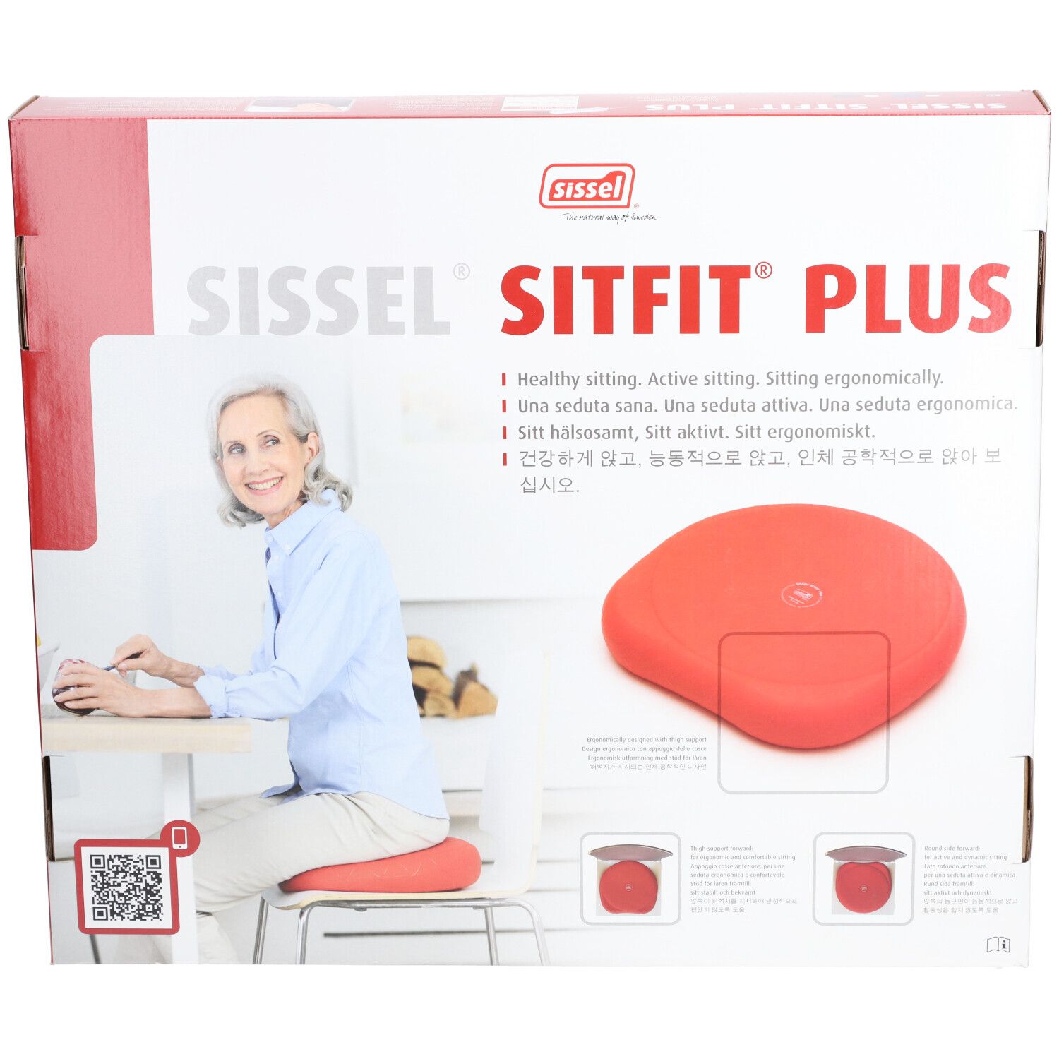 Cuscino SISSEL SITFIT Plus - Per Seduta Attiva, Con Pompa, Colore Rosso - Foto 2