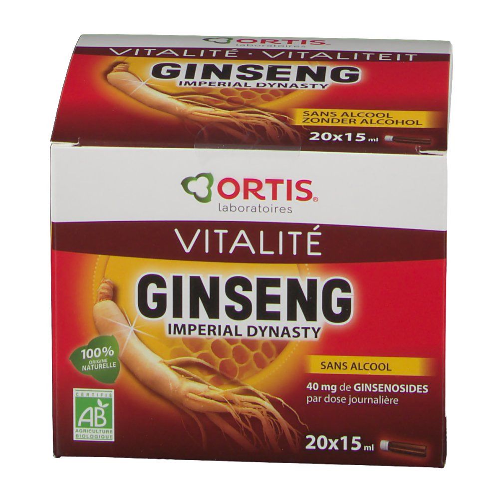 Ortis® Ginseng Imperial Dynasty Bio Sans Alcool