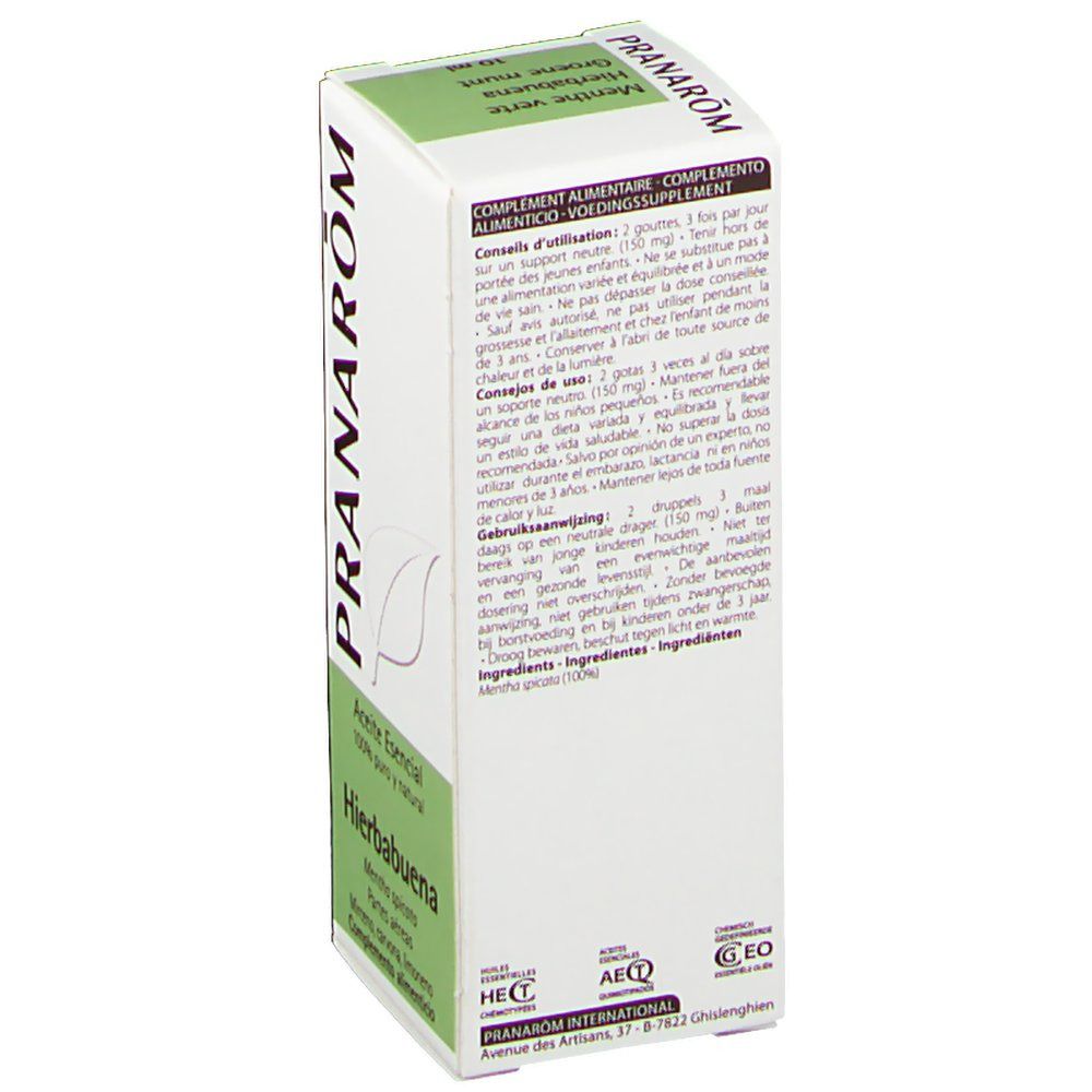 Pranarôm Huile Essentielle Menthe Verte