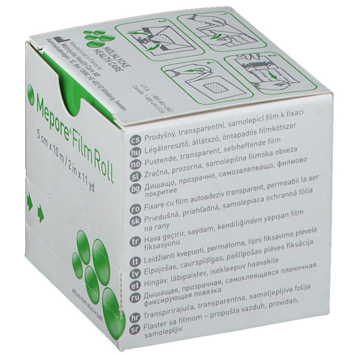 Mepore Film Rouleau 5cm x 10m Transparant