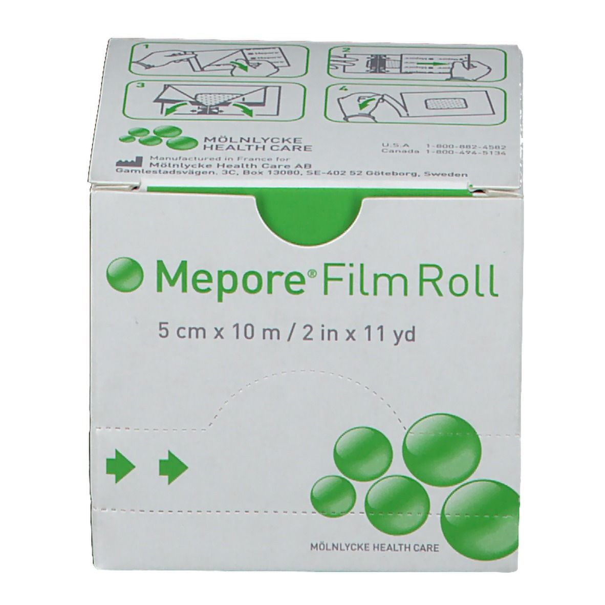 Mepore Film Rouleau 5cm x 10m Transparant