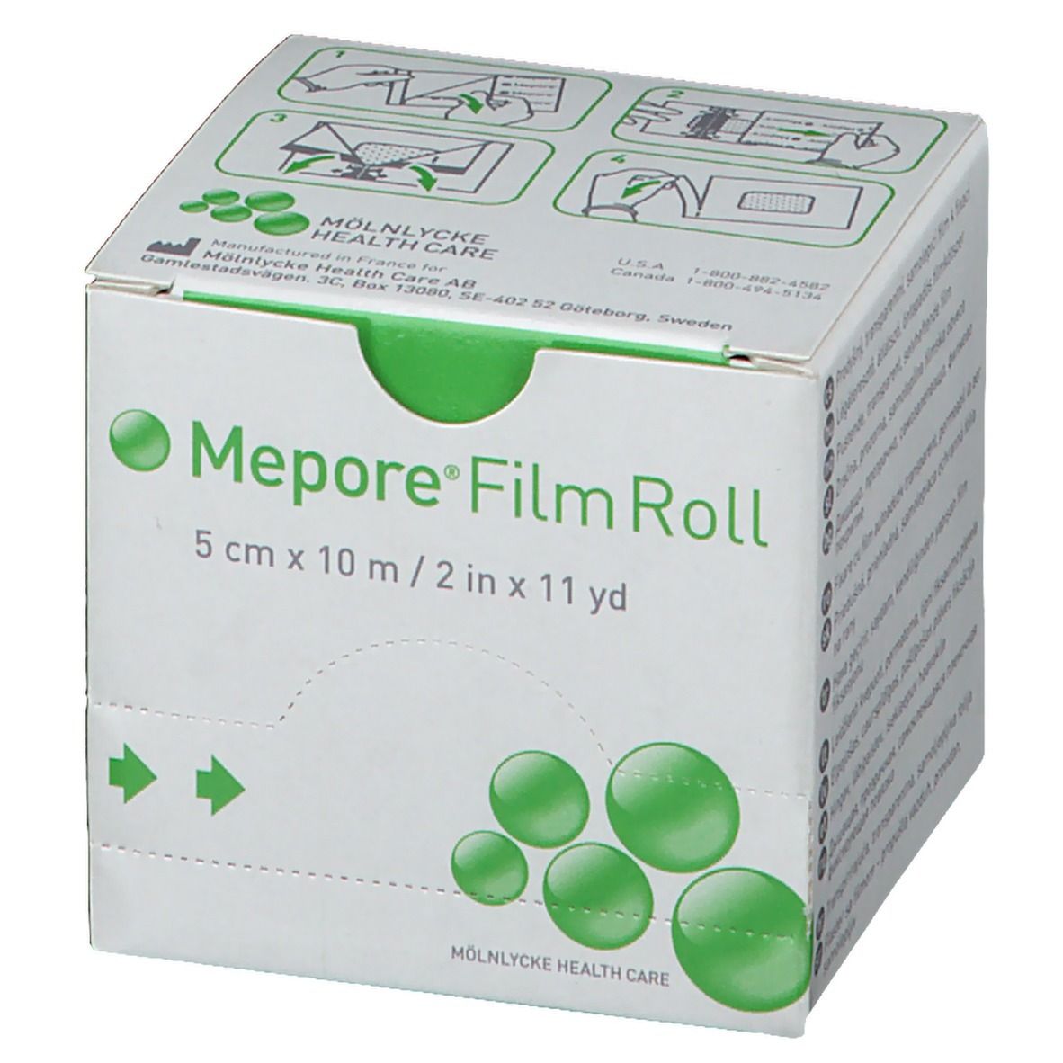 Mepore Film Rouleau 5cm x 10m Transparant