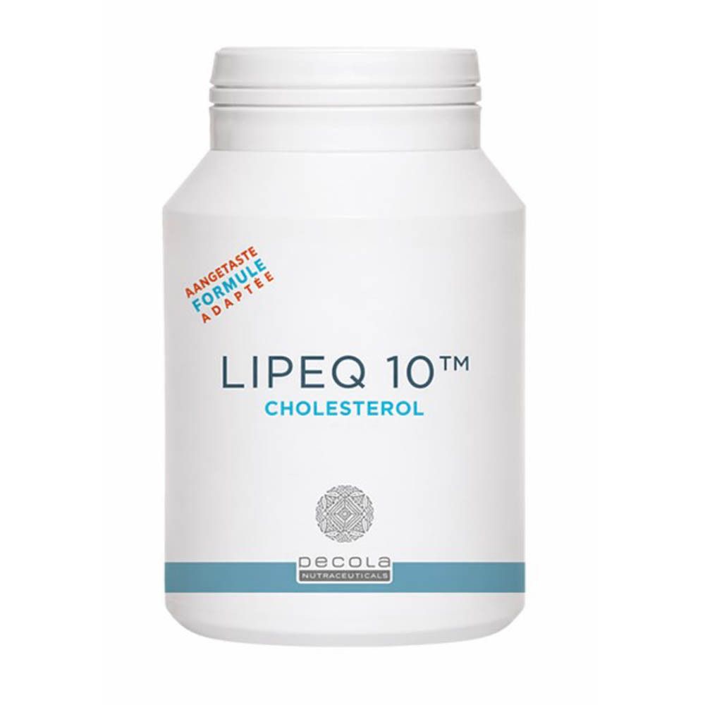 Boîte blanche avec LiPeQ 10 Cholestérol, marque Decola.
