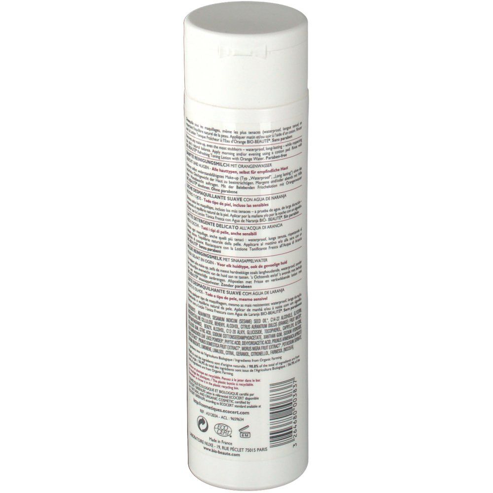 Nuxe Bio Beauté® Lait Démaquillant à L'Eau D'Orange