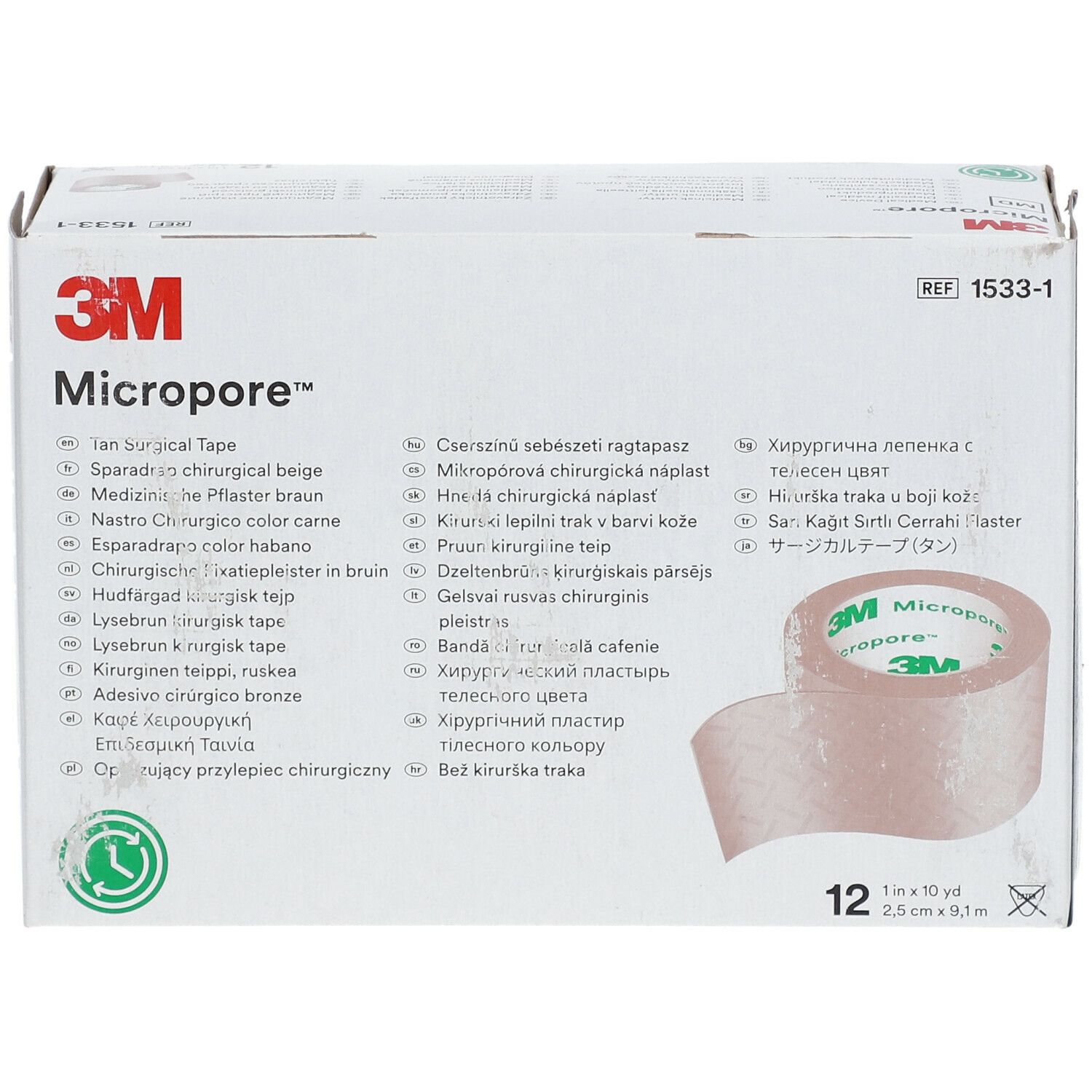 3M™ Micropore™ Sparadrap Chirurgical Chair 2,5 cm x 9,1 m