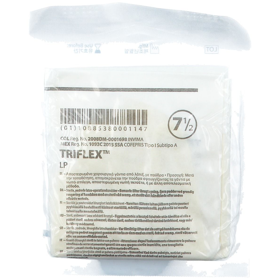 Triflex® LP Gants de chirurgie latex poudrés Medium 7,5