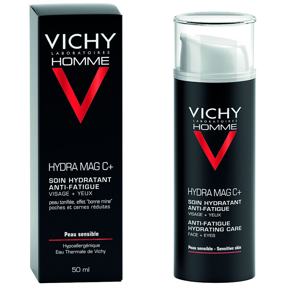 Vichy Homme HydraMag C + Soin hydratant anti-fatigue Visage + Yeux