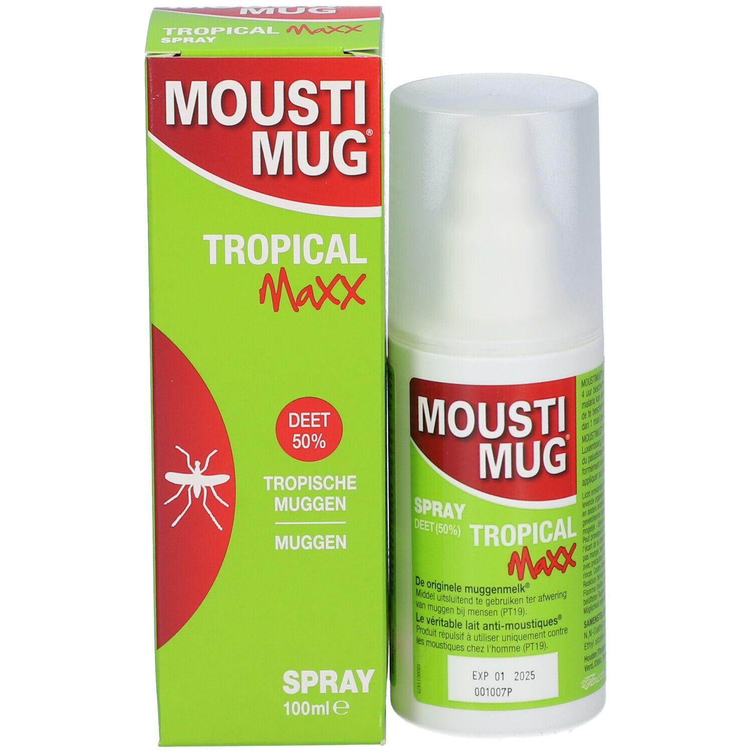 Moustimug Tropical Maxx Spray 50% DEET 100 ml - Redcare Pharmacie