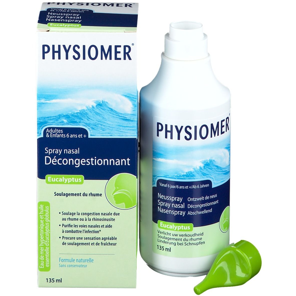PHYSIOMER Eucalyptus, Spray nasal Décongestionnant 135 ml - Redcare  Pharmacie