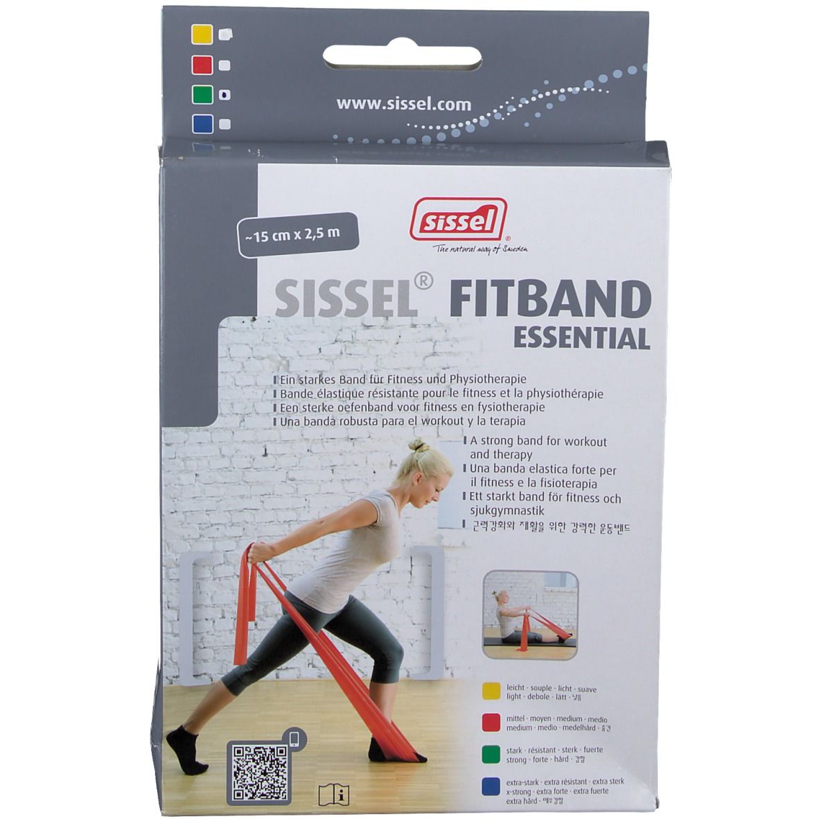 SISSEL® FitBand Essential 15 cm x 2.5 m Strong Vert