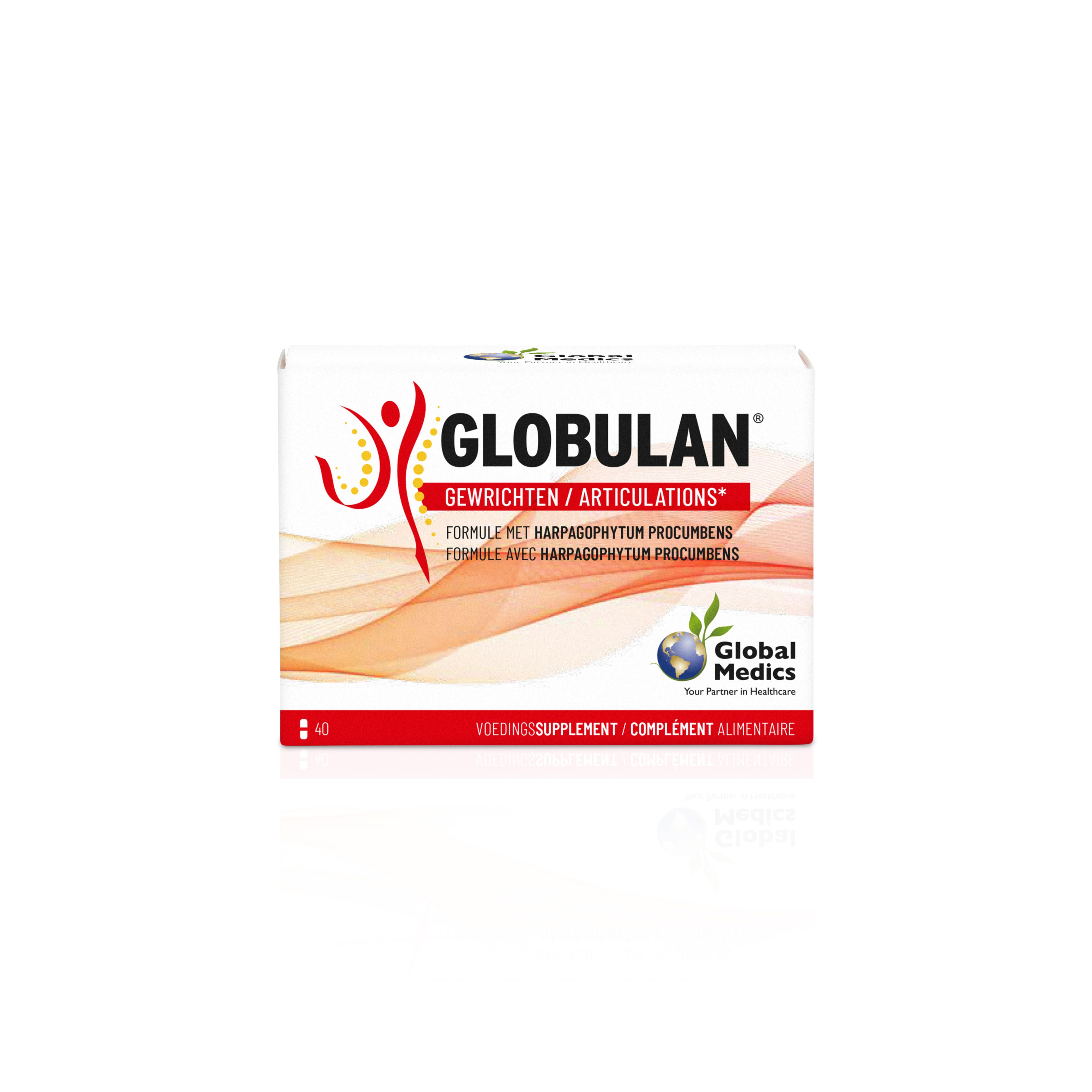 Emballage de complément alimentaire Globulan contenant 40 gélules.